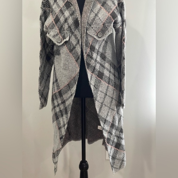 Love Ever After M‎ Plaid Hooded Women's Cardigan 462 - Picture 3 of 8